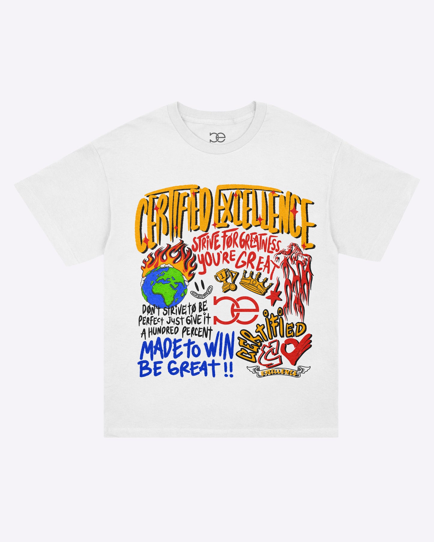 "Greatness" Tee (White / Multicolor)
